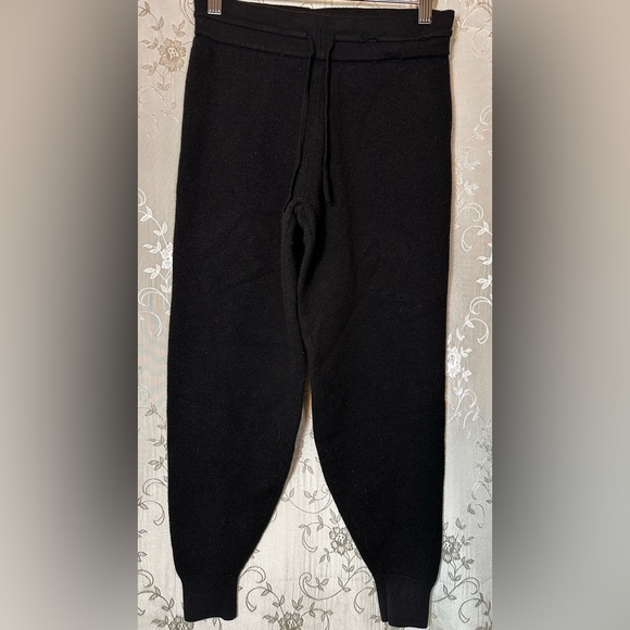 Theory Relaxed Black Track Pants Cashmere Size P Fits XS - Picture 9 of 9